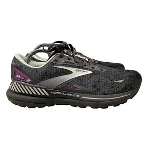 Brooks Women's 10 Adrenaline GTS 23 Black Purple Running Shoes Stability Support